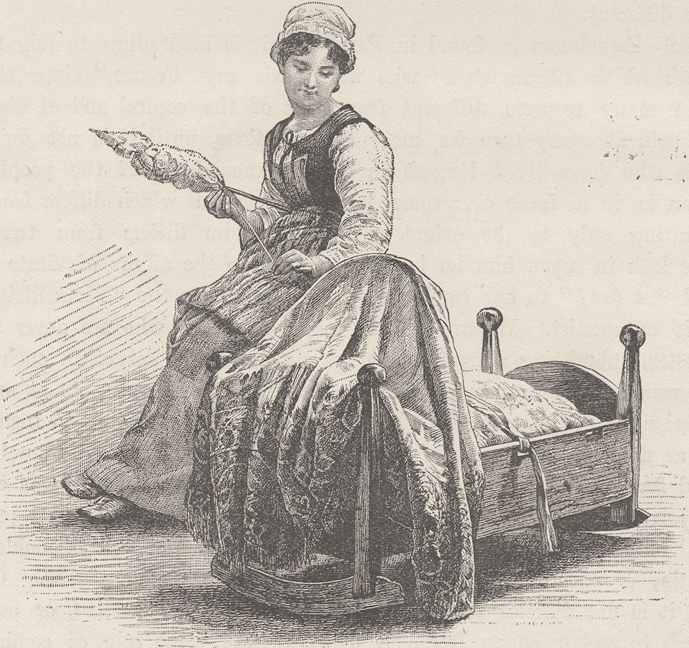 FRANCE. French nurse 1894 old antique vintage print picture